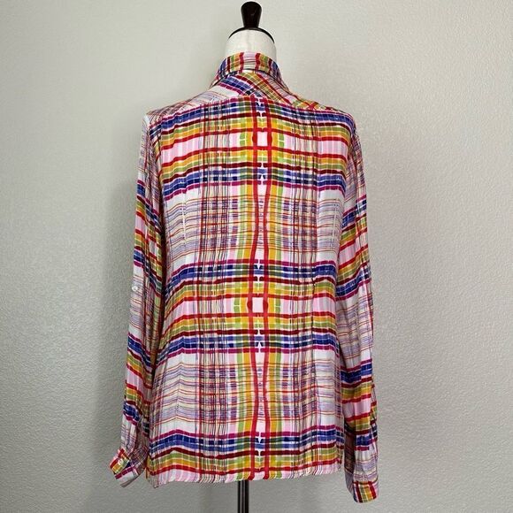 CAbi Cirque Colorful Plaid Button Down Shirt - Picture 8 of 13